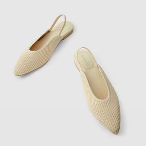 Brand New Ivory Cream Open Back Shoes Size 5